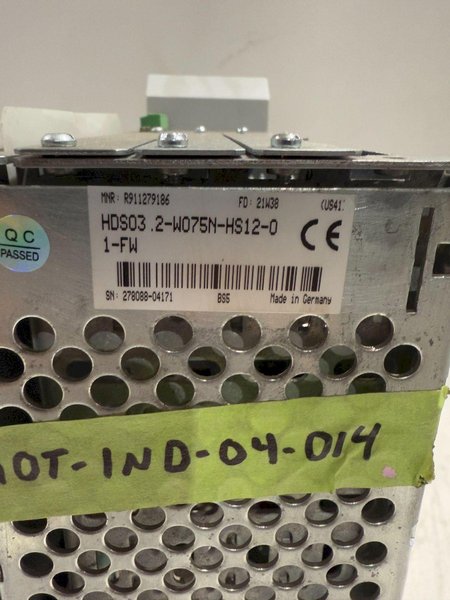 REXROTH HDS03.2-W075N-HS12-01-FW DRIVE CONTROLLER USED