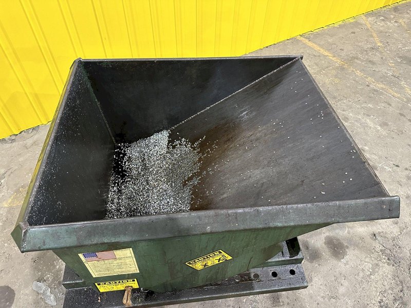 1/2 YARD (46" x 36" x 30") X 5000 LBS AMERICAN PORTABLE DUMP HOPPER ON CASTERS: STOCK 20072