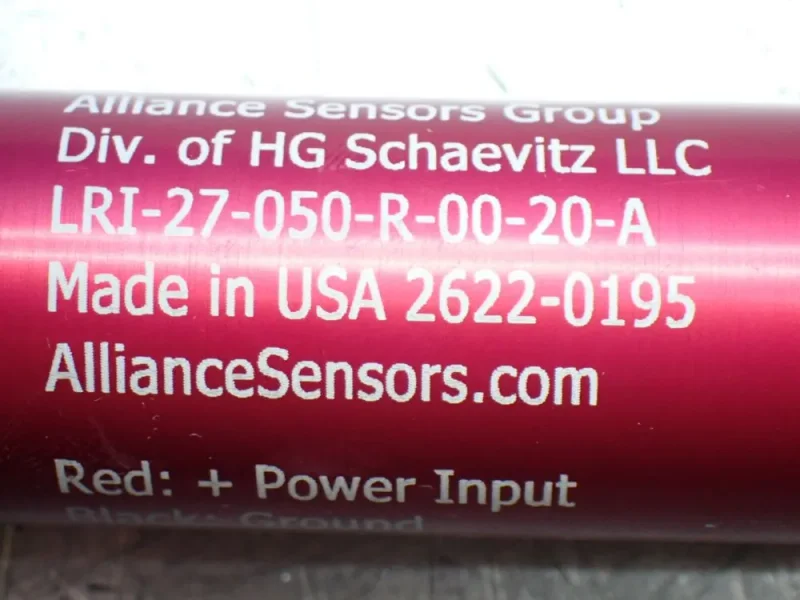 ALLIANCE SENSORS GROUP 2 LINEAR VARIABLE INDUCTIVE TRANSDUCER POSITION SENSORS  -  LRI-27-050-R-00-20-A