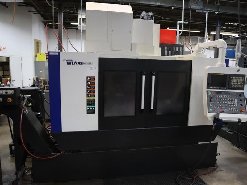 Hyundai Wia F500 Plus CNC Vertical Machining Center, 10K Spindle, 30 Station SMTC, Chip Conveyor, High Pressure Coolant System- Auction Item