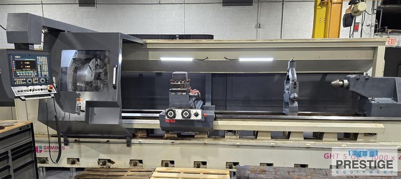 39" x 157" Geminis GHT5 G2-1000x4000 Flat Bed CNC Hollow Spindle Lathe