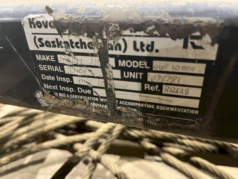 10,000 LBS CAPACITY FORKLIFT ATTACHMENT &amp; CABLE: STOCK #19485