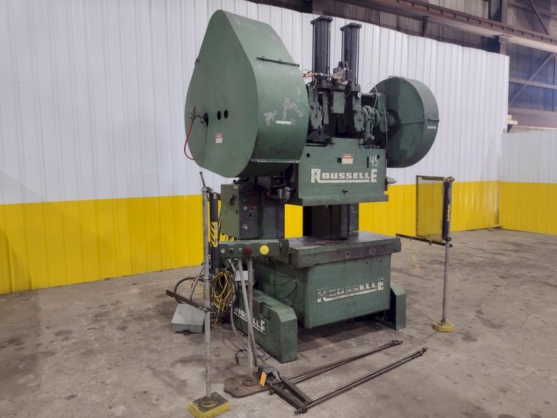 80 TON ROUSSELLE MODEL #8B-48 GAP FRAME PUNCH STAMPING PRESS, 6" STROKE: STOCK #20727