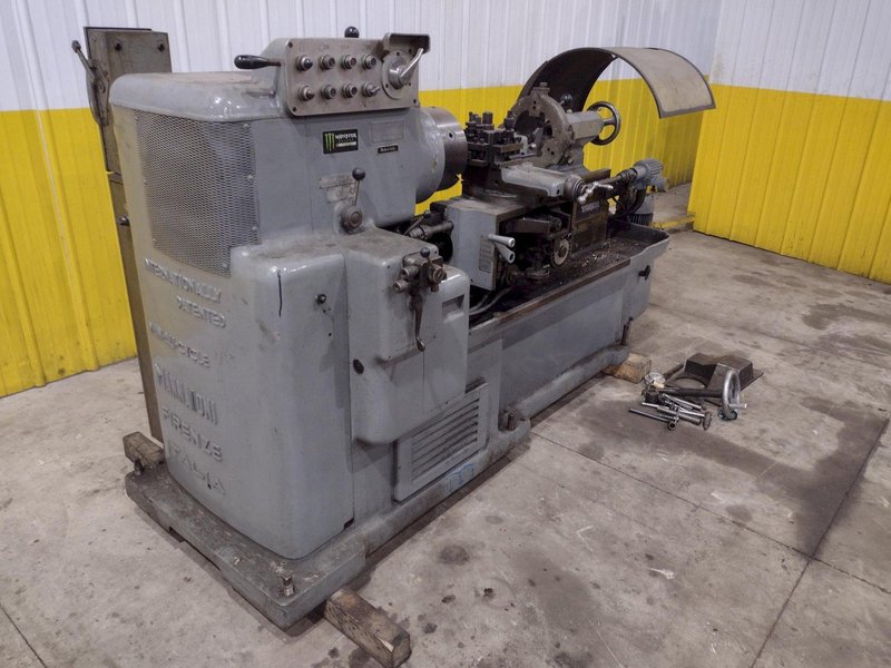 15&quot; X 32&quot; MANNAIONI MAN-AU-CYCLE THREADING LATHE, 4&quot; HOLE: STOCK #16992