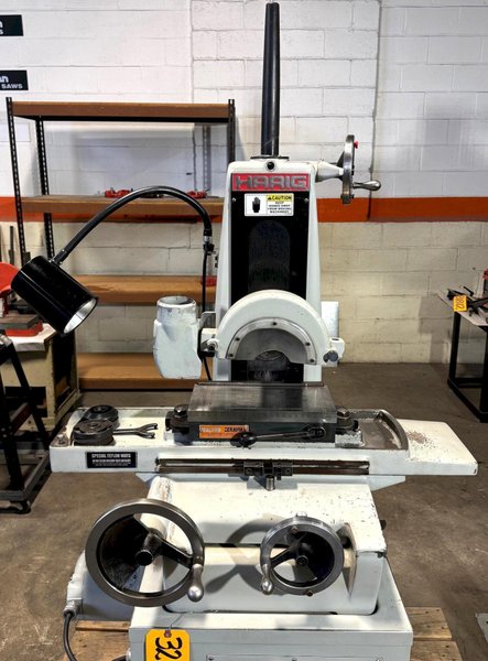 6" x 12" Harig Surface Grinder 612, Hand, Chuck, Dust Collector Base, 1 HP