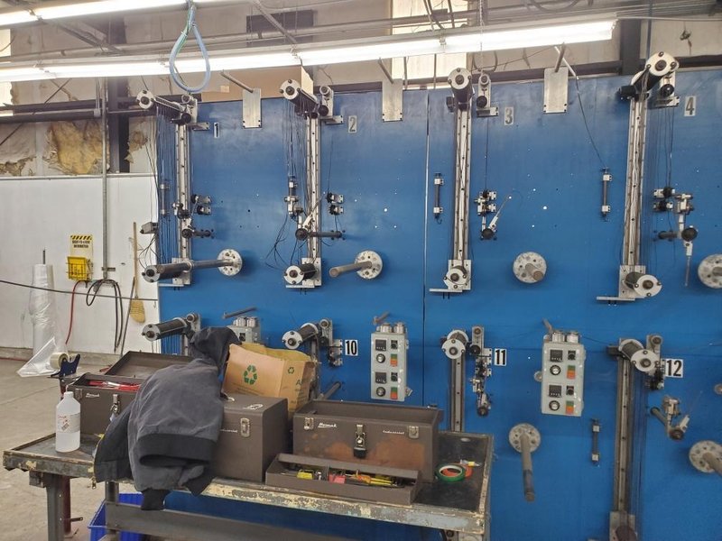 Custom 16 Station Winding Machine –  UHING RG3-15-2MCRF Rolling Ring Traverse Drives