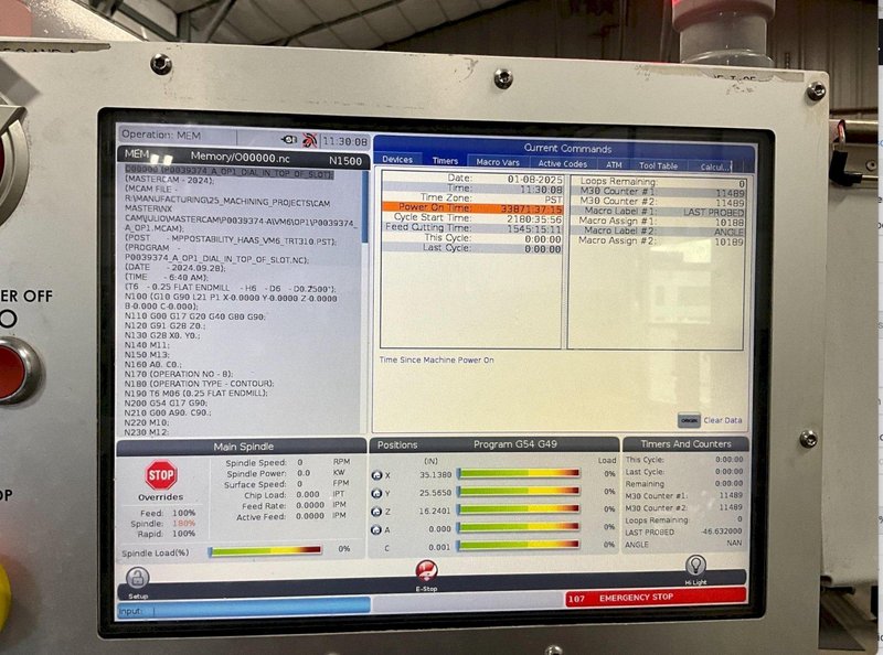 2018 HAAS VM-6 5th Axis VMC with Low Hours Stock: #81088949