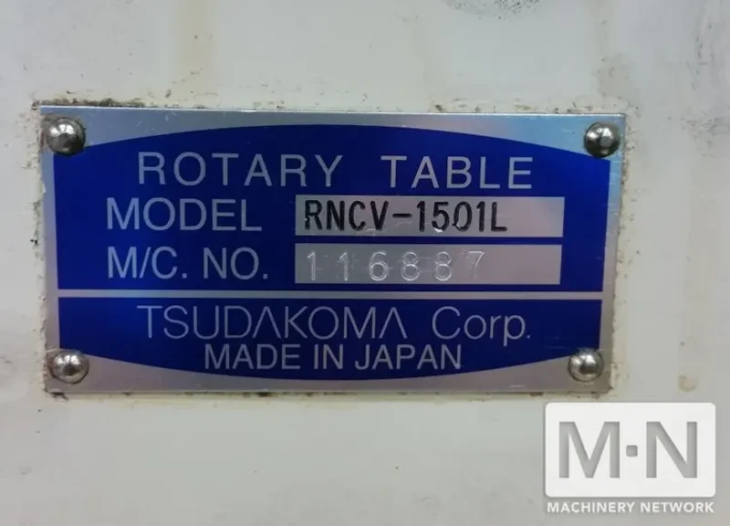59&quot; Tsudakoma RNCV-1501L CNC Rotary Table - Like New!