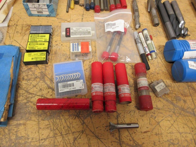 Milling and Lathe Tooling Lot, Brazed Stick Turning Tools, Reamers, HSS and Carbide Endmills, ER20 &amp; 16 Tool Holders, Dovetail Cutters, Slitting Saws- Auction Item