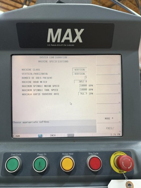 Hurco VM10i, 2014 – CNC Vertical Machining Center