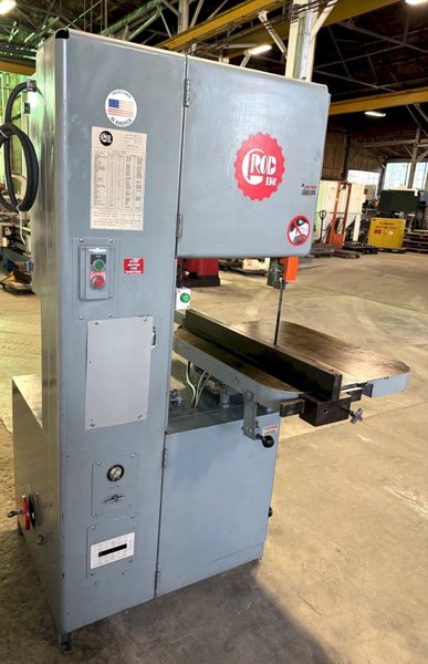 18" Grob Vertical Band Saw 4V-18, 40-5000 FPM, 28" x 24" Air-Hyd. Feed Tbl.