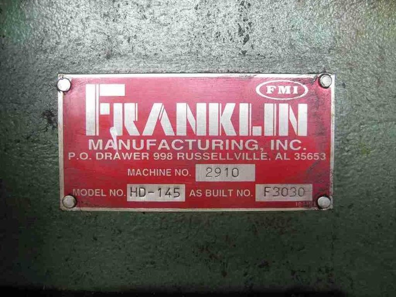 1-9/16&#039; x 40&#039; #HD-145 FRANKLIN CNC 3-SPINDLE DRILL LINE: STOCK #62388