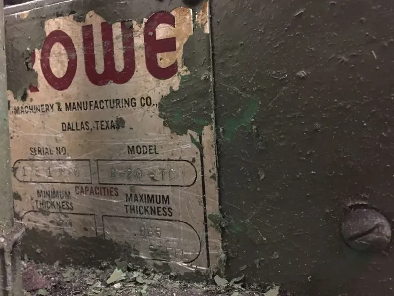 ROWE 20&quot; WIDE X .065&quot; STRAIGHTENER, STOCK# 13989J