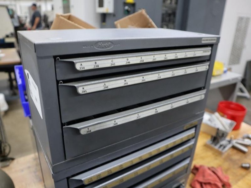 Huot Letter Stub Drill Index 3 Drawer with Contents- Auction Item