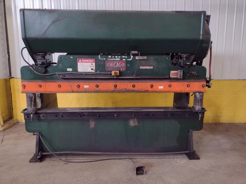 90 TON X 10' CHICAGO D&amp;K MODEL #810-L MECHANICAL BRAKE WITH AIR CLUTCH: STOCK 16343