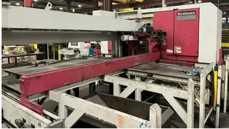 USED BEHRINGER 17.3" X 17.3" DUAL POST FULLY AUTOMATIC HI-PERFORMANCE PRODUCTION CUTTING BANDSAWING SYSTEM MODEL HBM 440A, Year: 2019