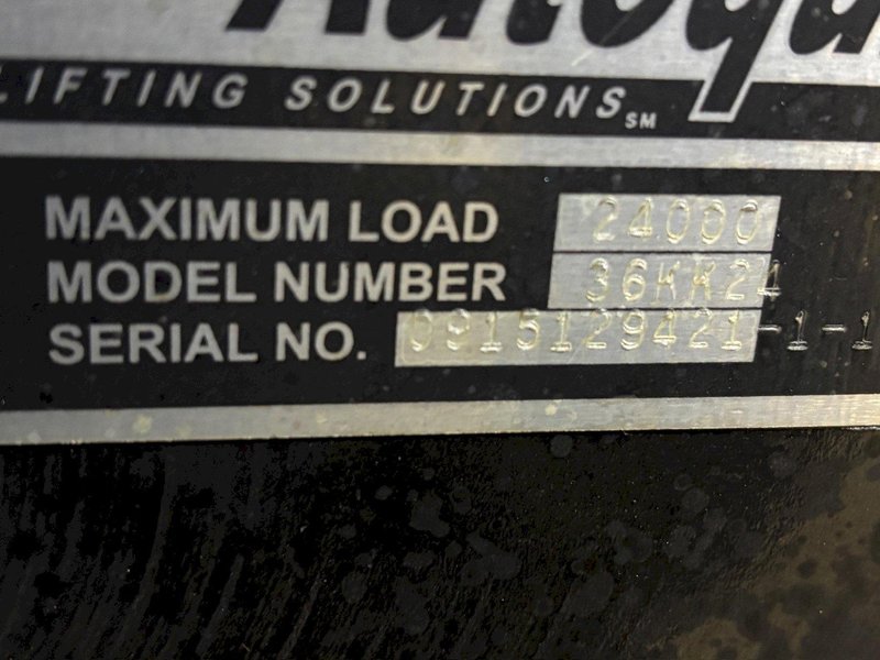 24,000 LBS X 7’ X 4’ AUTOQUIP MODEL #36KK24 HYDRAULIC LIFT TABLE: YOBRO #24355