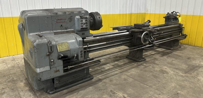 28&quot; X 126&quot; AMERICAN PACEMAKER ENGINE LATHE 2-1/8&quot; HOLE: STOCK #23510
