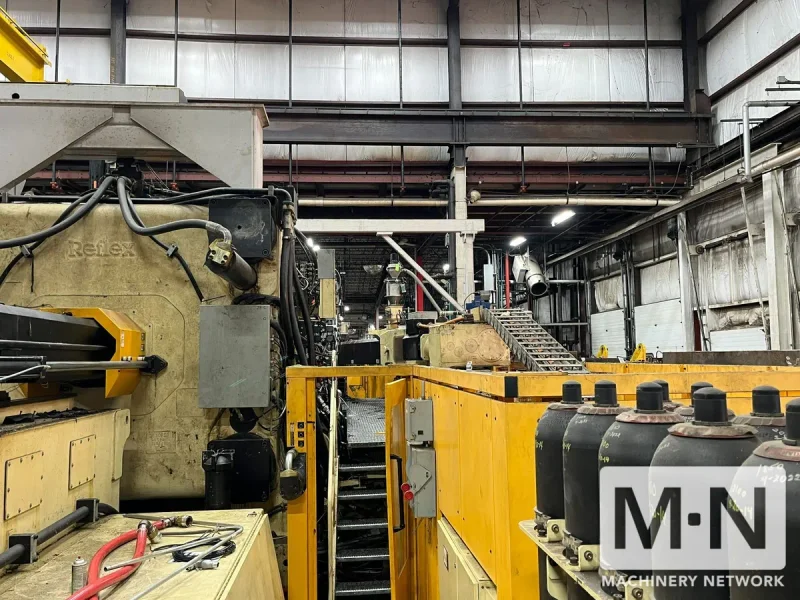 3150 TON 420 OZ HUSKY MODEL QTI3150RS155/155 QUADLOCK INJECTION MOLDING MACHINE MFG 2007