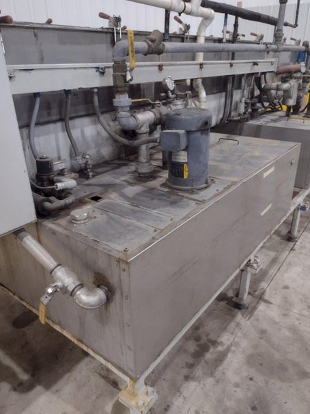 17034: 3 STAGE X 12&quot; WIDE FLO-MATIC MODEL #C20-2-1BELT CONVEYOR STAINLESS STEEL HEATED PARTS WASHER: STOCK #17034