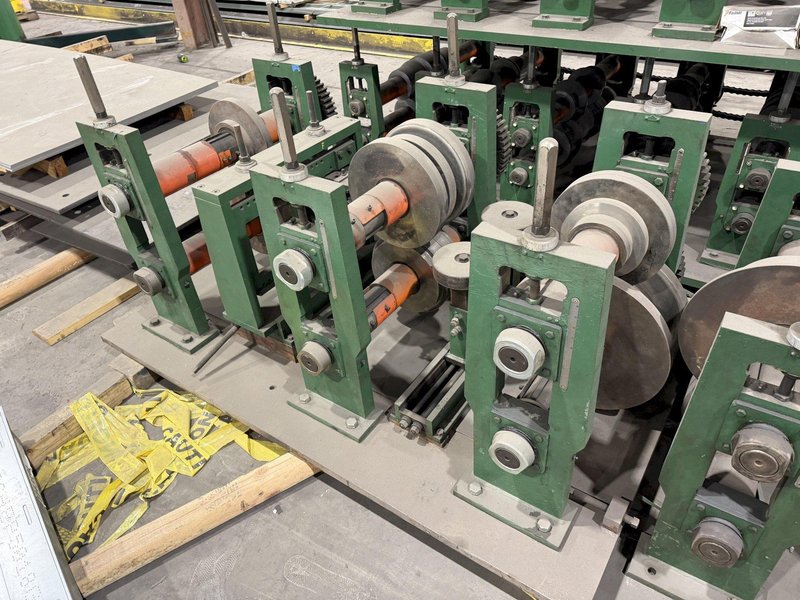 12 STAND X 3.5" ARBOR X 26" ROLL SPACE BRADBURY C&amp;Z PURLIN ROLL FORMING LINE. STOCK # 0536726