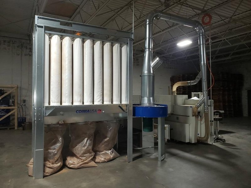 SCM Gabbiani P75 Beam Saw, 2019 – LOW HOURS, Dust Collector
