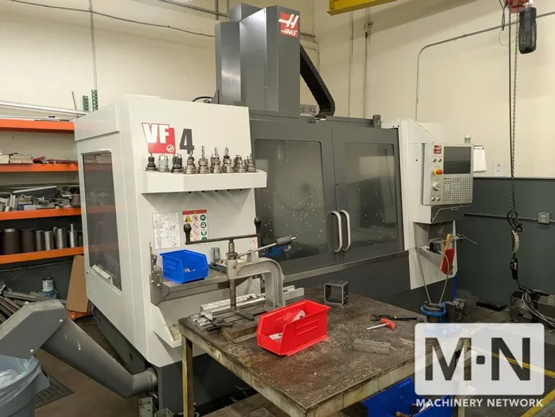 HAAS VF-4 CNC Vertical Machining Center, 2018 w/ 4th Axis Rotary Table