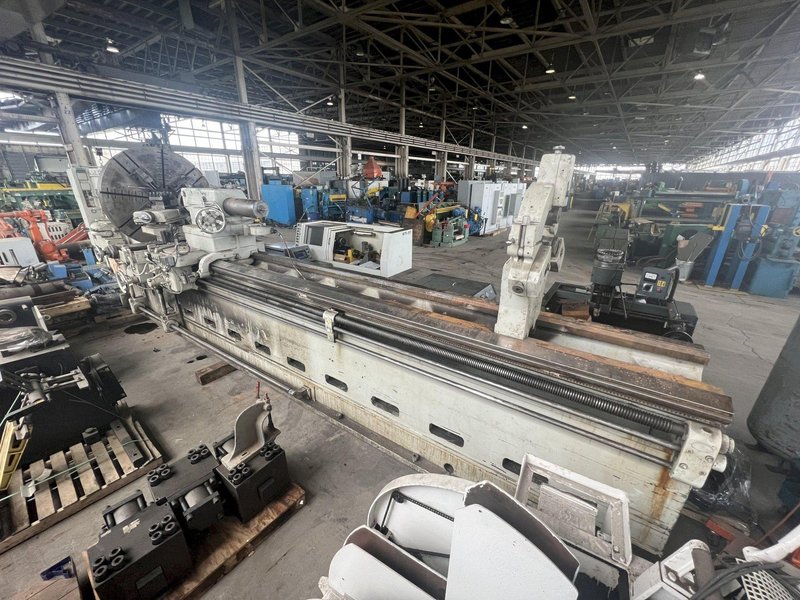LEBLOND MODEL #4025-36 50"/130" X 230-362" HEAVY DUTY SLIDING BED GAP LATHE .STOCK # 0637323