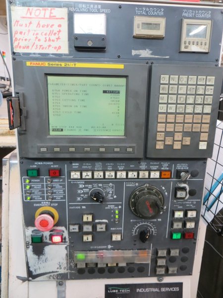 Miyano LZ-01R 2-Axis CNC Chucker Lathe, Fanuc 21i-T Control, Collet Chuck, 12-Station Turret with Live Milling Capability- Auction Item