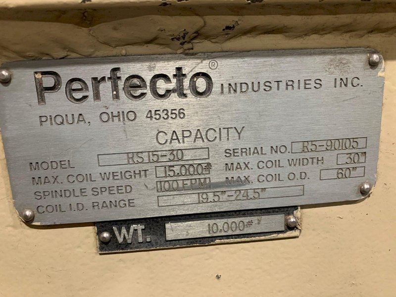Perfecto Complete Coil Feed Line 15,000 Lb x 30" Wide