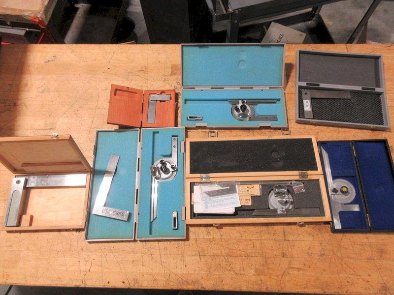 Mitutoyo, Starrett and Other Precision Protractors and Squares- Auction Item