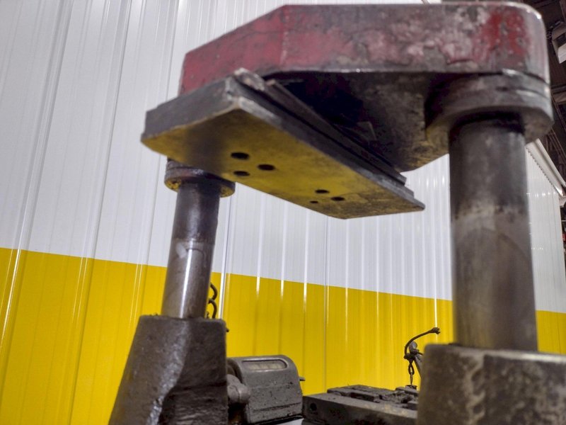 12 TON X 2 POST TISHKEN MODEL #4HW MECHANICAL ROLLFORM CUTOFF PRESS: STOCK #20530