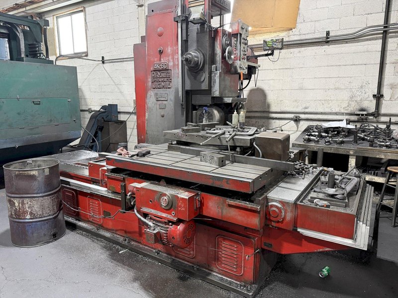 4" DEVLIEG 4K-60 SPIRAMATIC HORIZONTAL BORING MILL. STOCK # 0220126