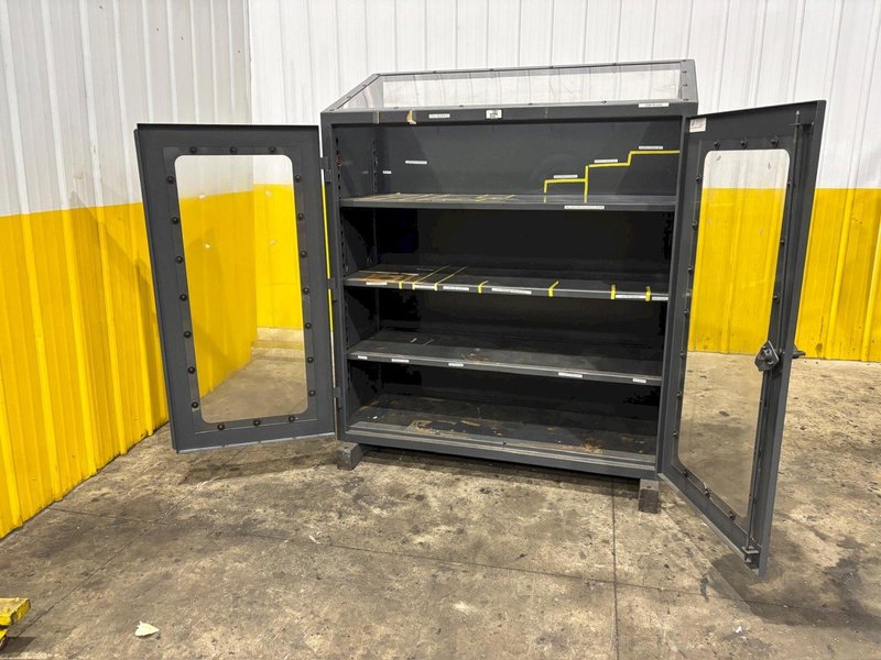 STRONGHOLD MODEL #55-LD-243-BL-SL-SRPG HEAVY DUTY CABINET W/ SEE-THROUGH DOORS: YOBRO #24115