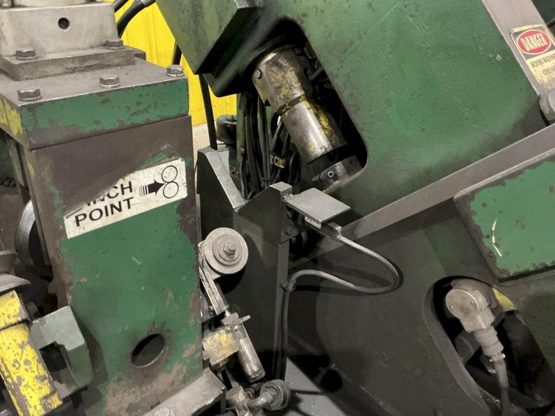 6" x 6" x 1/2" CONTROLLED AUTOMATION MODEL #ABL-74 AUTOMATIC ANGLE PUNCH &amp; SHEAR LINE: STOCK #24935