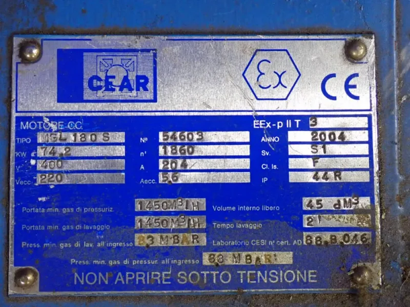 CEAR 100 HP MOTOR  -  MGL 180 S