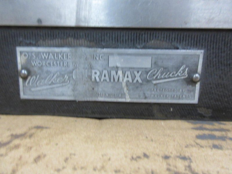 Walker Ceramax Manual Operated Magnetic Chuck- Auction Item