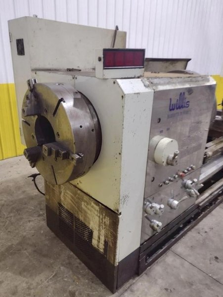 35" X 120" WILLIS PK35 HOLLOW SPINDLE ENGINE LATHE 10" HOLE. STOCK # 0547226