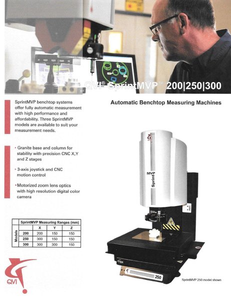 Ram Optical (QVI) Sprint 250+ Automatic Bench Top Measuring Machine, New 2005.