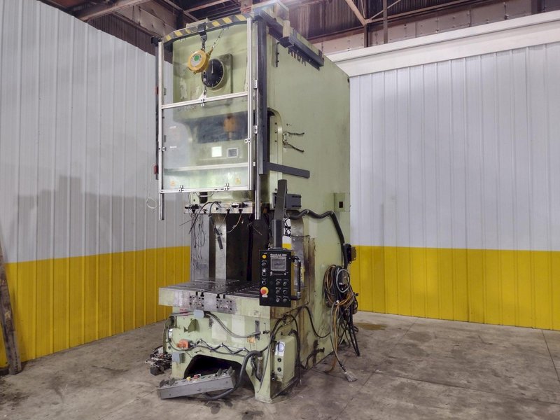 220 TON AIDA MODEL #NCI-200(2) GAP FRAME PRESS, 12.59&quot; STROKE: STOCK #22210