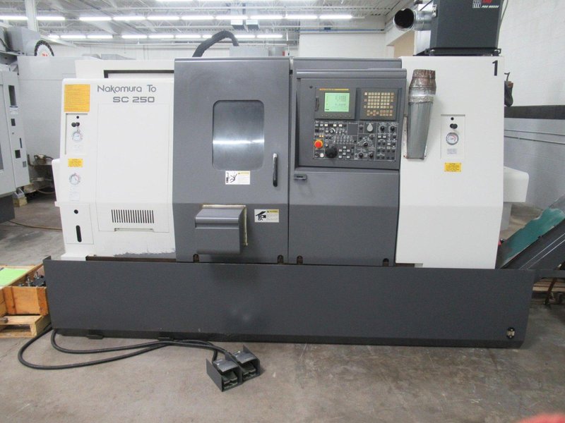 Nakamura Tome SC-250MSC CNC Turning Center, Live Milling, Sub-Spindle, Parts Catcher, 2.5" Bar Cap