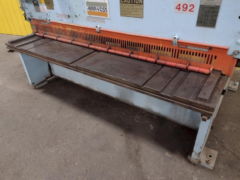8&#039; X 3/8&quot; HERR-VOSS MODEL #0608 POWER SQUARING SHEAR: STOCK #15326