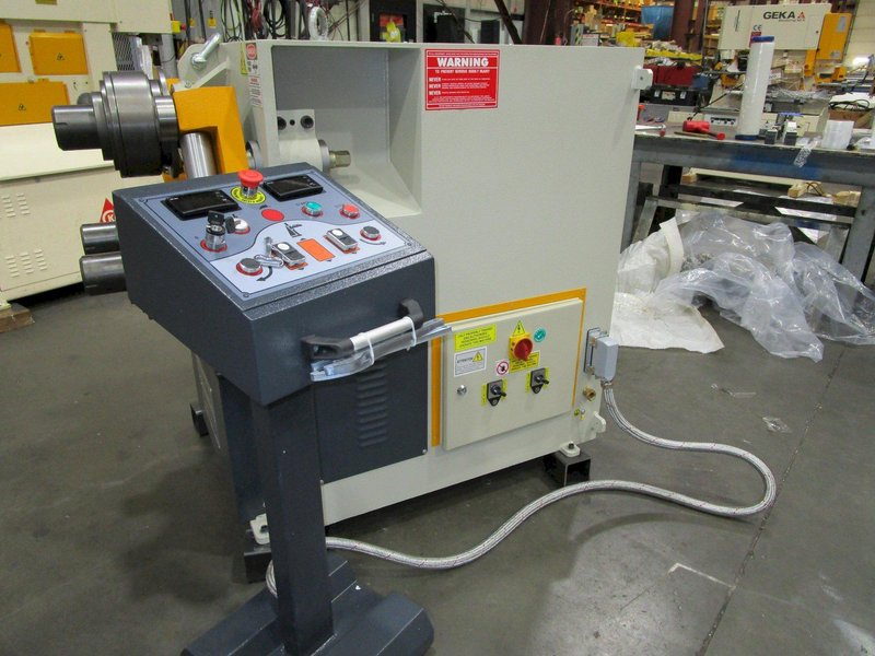 3/8" x 3" x 3" NEW Cole-Tuve Sahinler Angle and Shape Bending Roll Model HPK 80 Hydraulic - Double Pinch Type