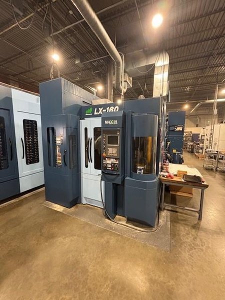 Matsuura LX160 5-Axis CNC VMC, 2014 – 42 Pallet Changer, Chip Conveyor, Renishaw Probe