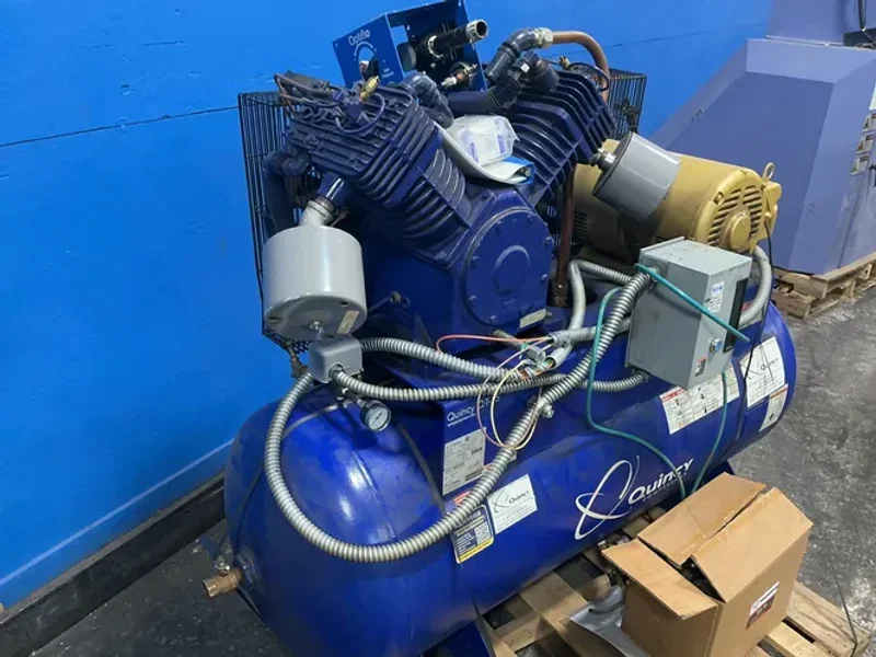 QUINCY 15 HP QT-15 HORIZONTAL COMPRESSOR  -  2153DS12HCA46