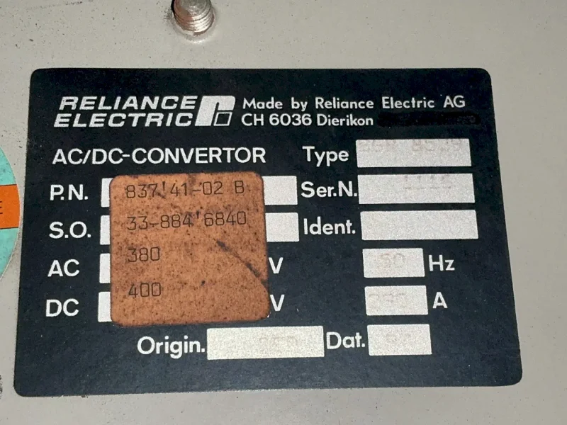 RELIANCE ELECTRIC AC/DC CONVERTER  -  837.41-02 B
