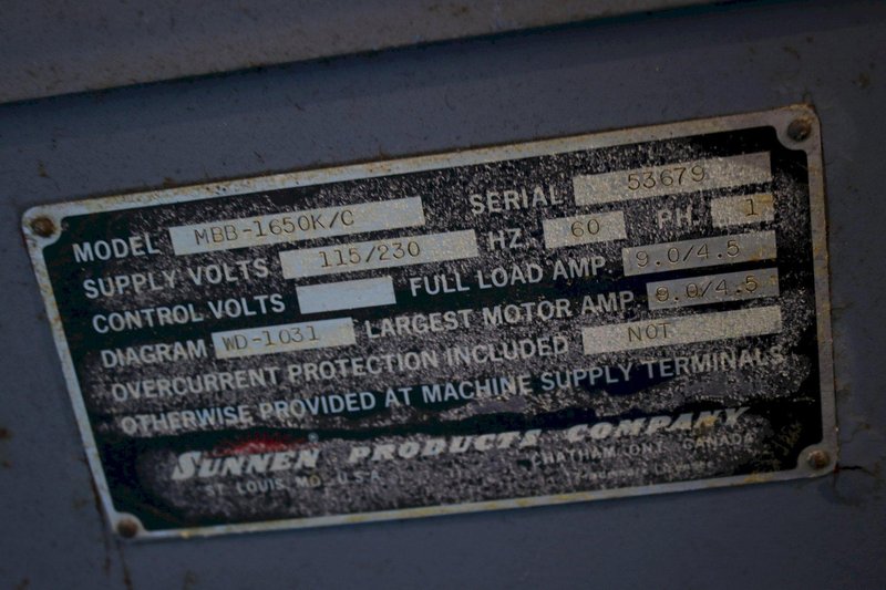 SUNNEN MODEL #MBB-1650  HONE: STOCK #75812