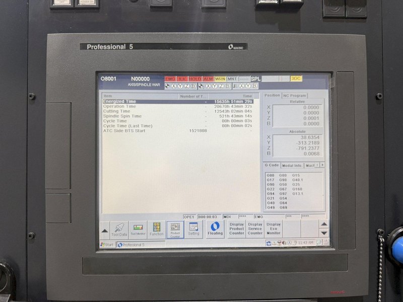 Used 2013 Makino a61nx CNC Horizontal Machining Center For Sale