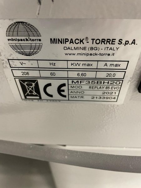 Minipack REPLAY RP85 Semi-Automatic L-Bar Sealer Shrink Wrapper with Shrink Chamber, 2021