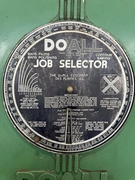 16" DOALL ML-16 VERTICAL BANDSAW. STOCK # 1118824